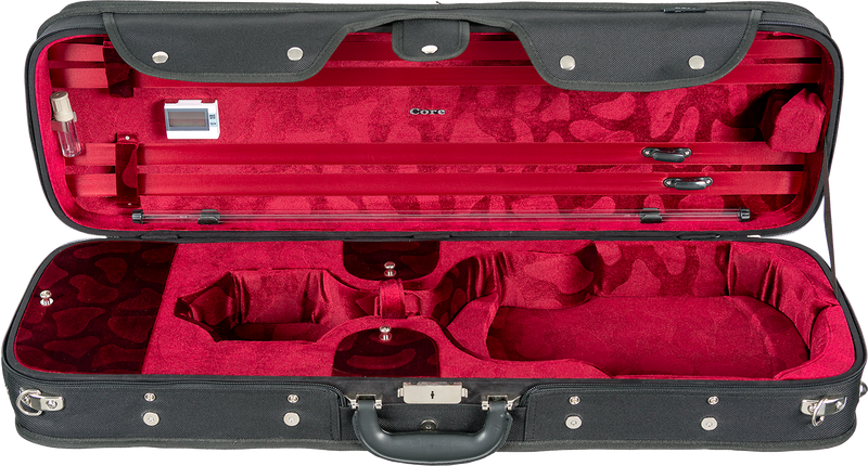 Howard Core CC540 - Wood Shell Violin Case - Pressed Velvet Interior