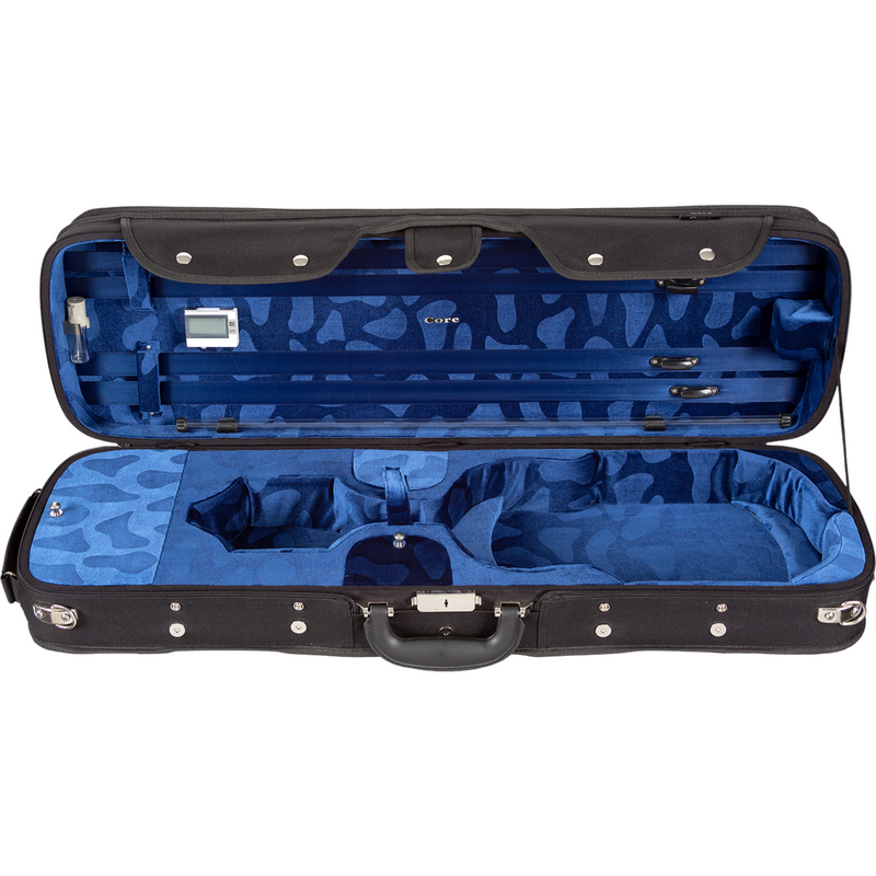 Howard Core CC540 - Wood Shell Violin Case - Pressed Velvet Interior
