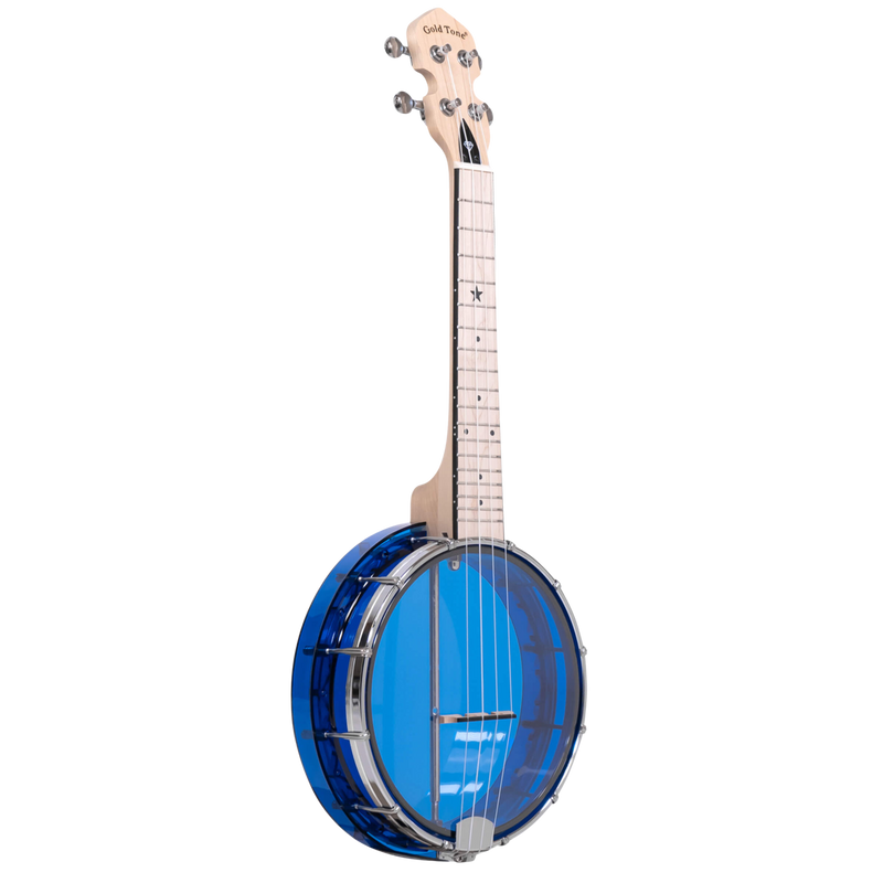 Gold Tone Little Gem (Sapphire): See-Through Banjo-Ukulele with Bag