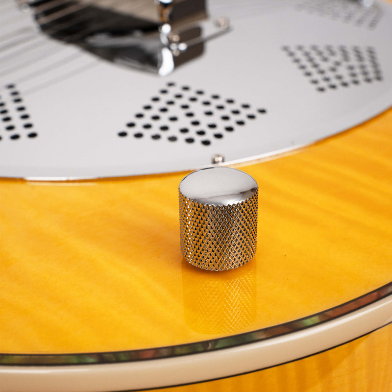 Gold Tone Mojo: Round-neck Resonator Guitar with Pickup and Case