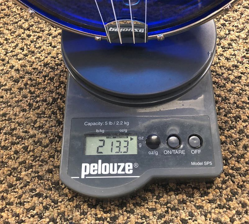 Gold Tone Little Gem (Sapphire): See-Through Banjo-Ukulele with Bag