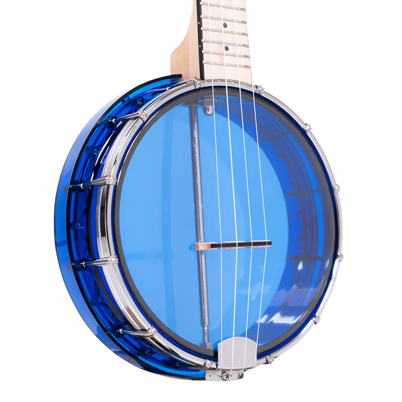 Gold Tone Little Gem (Sapphire): See-Through Banjo-Ukulele with Bag