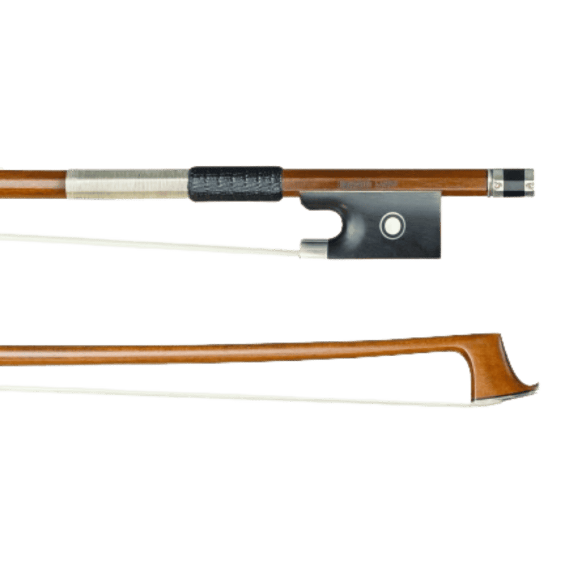 Hermann Luger Violin Master Bow with Carved Silver Mount