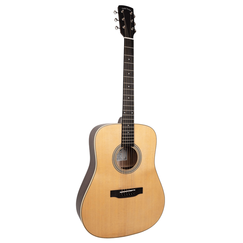 Gold Tone  The Dread: Acoustic-Electric All Solid Wood Guitar with Bag - Satin Natural