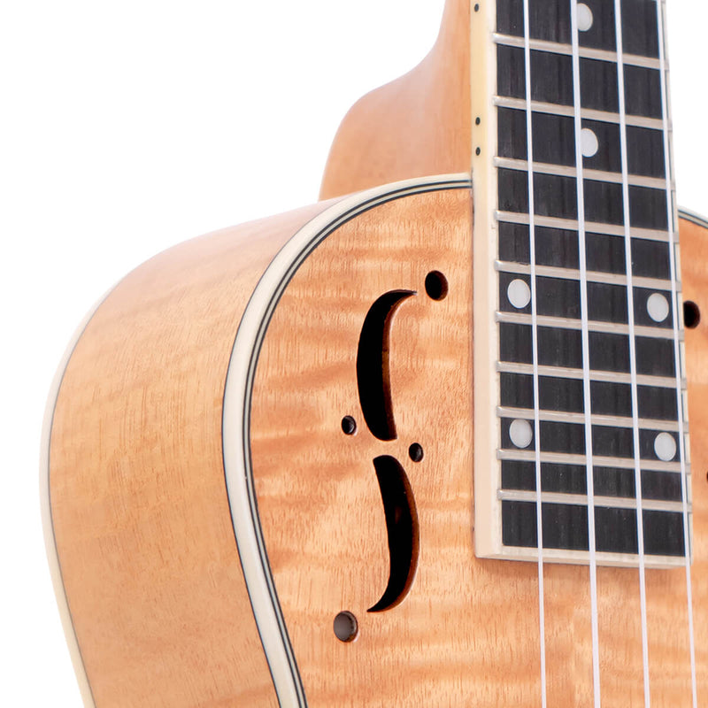 Gold Tone ResoMaple: Concert-Scale Curly Maple Resonator Ukulele with Gig Bag