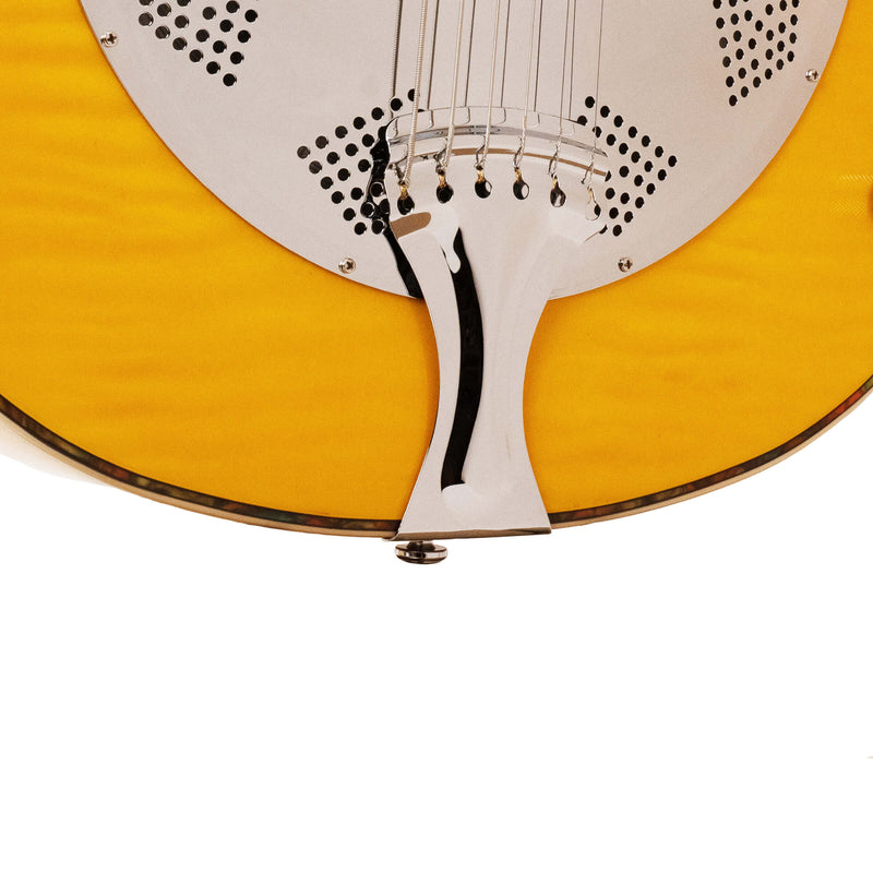 Gold Tone Mojo: Round-neck Resonator Guitar with Pickup and Case