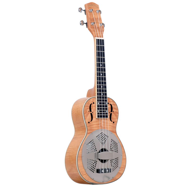 Gold Tone ResoMaple: Concert-Scale Curly Maple Resonator Ukulele with Gig Bag
