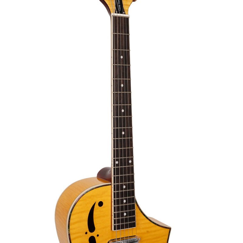 Gold Tone Mojo: Round-neck Resonator Guitar with Pickup and Case