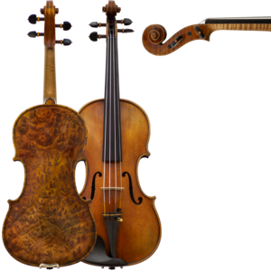 Maple Leaf Strings Burled Maple  Intermediate Violin with Case