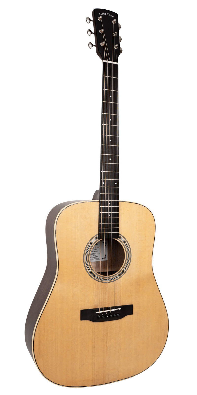 Gold Tone  The Dread: Acoustic-Electric All Solid Wood Guitar with Bag - Satin Natural