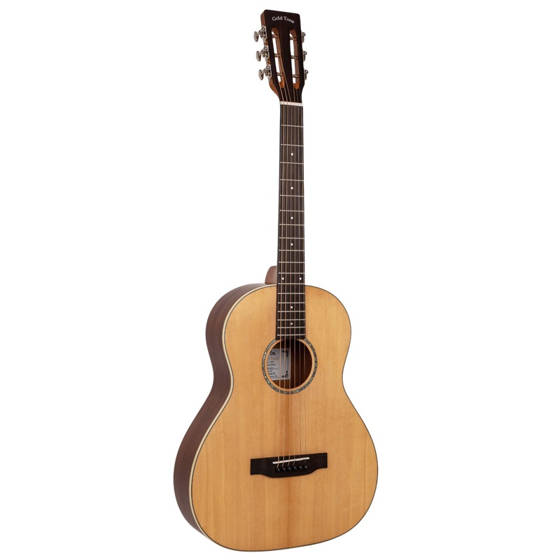 Gold Tone  The Parlor: Acoustic-Electric All Solid Wood Guitar with Bag - Satin Natural
