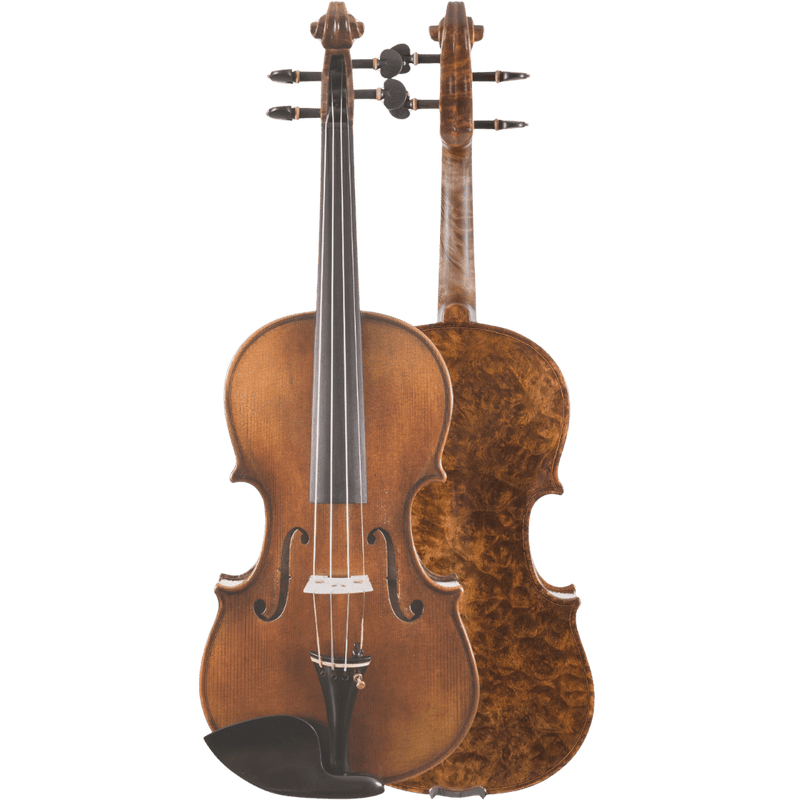 Maple Leaf Strings Burled Maple Intermediate Violin with Case