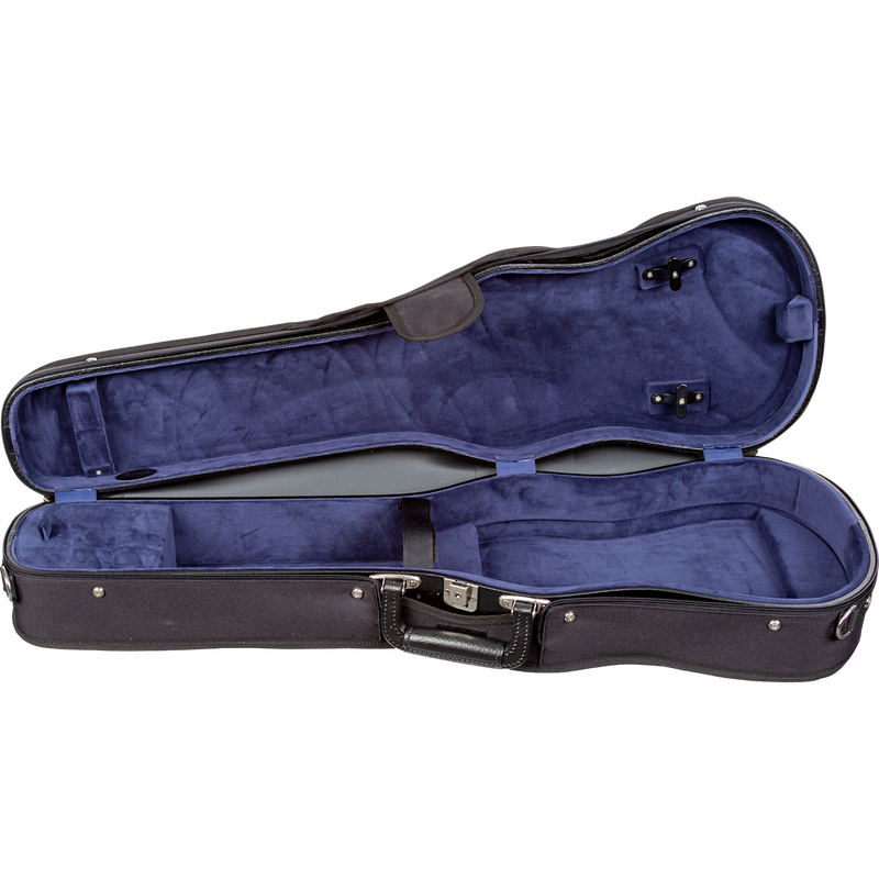 Bobelock 1007 Shaped Wood Shell Velour Violin Case - With Suspension