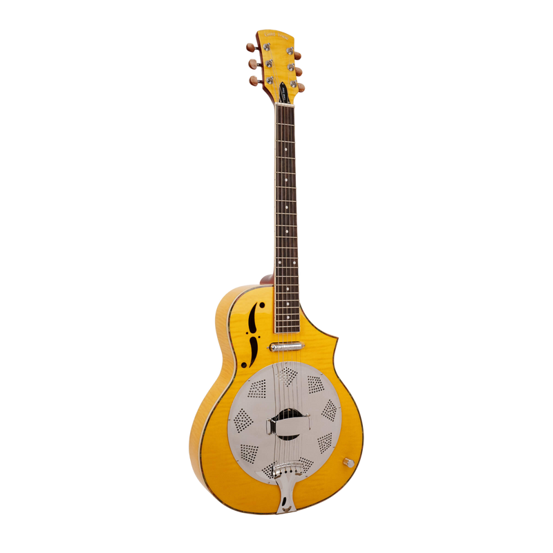 Gold Tone Mojo: Round-neck Resonator Guitar with Pickup and Case